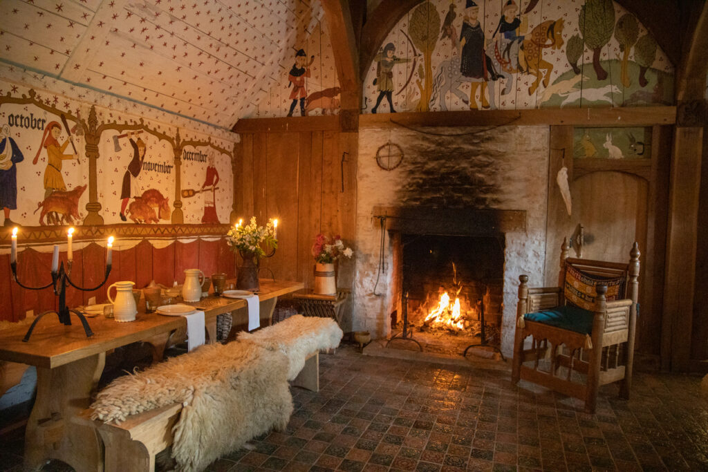 The interior space of the Middle Ages Center in Bornholm Island, a great indoor venue for off-season weddings and historical weddings abroad.